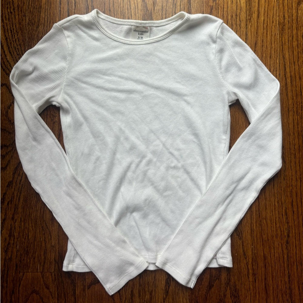 Abercrombie kids white long sleeve shirt